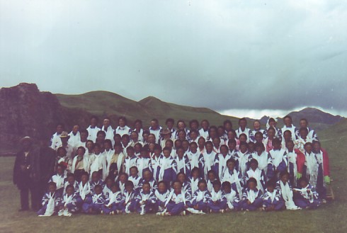 Photo of Sangshung pupils wearing katas