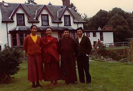 Samyeling: Lama Samten, Lama Karma Thinley Rinpoche, Akong Rinpoche and artist Sherap Palden